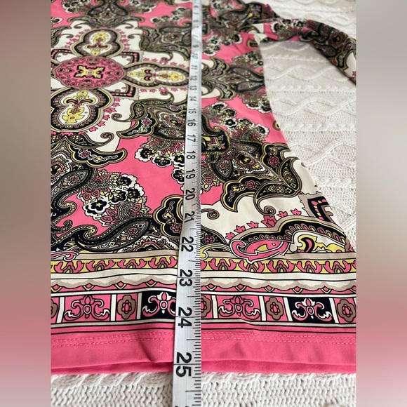 Charter Club Elegant Patterned 3/4 Sleeve Blouse Women’s Petite Small - Picture 11 of 14